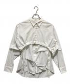 OMMOオーエムエムオー）の古着「2WAY TUCK LAYERED SHIRT / 2WAYタックレイヤードシャツ」｜ホワイト