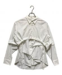 OMMO（オーエムエムオー）の古着「	2WAY TUCK LAYERED SHIRT / 2WAYタックレイヤードシャツ」｜ホワイト
