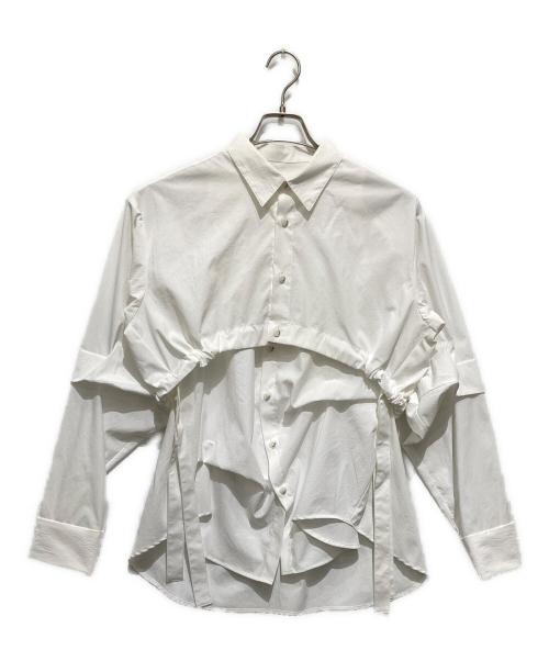 OMMO（オーエムエムオー）OMMO (オーエムエムオー) 	2WAY TUCK LAYERED SHIRT / 2WAYタックレイヤードシャツ ホワイト サイズ:FREEの古着・服飾アイテム