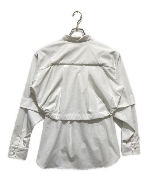 OMMO（オーエムエムオー）OMMO (オーエムエムオー) 	2WAY TUCK LAYERED SHIRT / 2WAYタックレイヤードシャツ ホワイト サイズ:FREEの古着・服飾アイテム