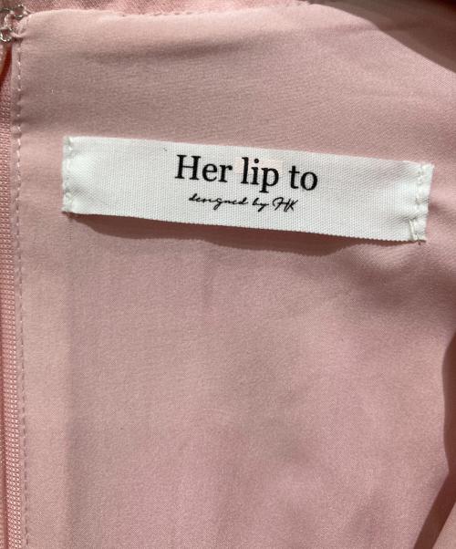 HER LIP TO（ハーリップトゥ）HER LIP TO (ハーリップトゥ) ビットポケットミニドレス ピンク サイズ:Mの古着・服飾アイテム