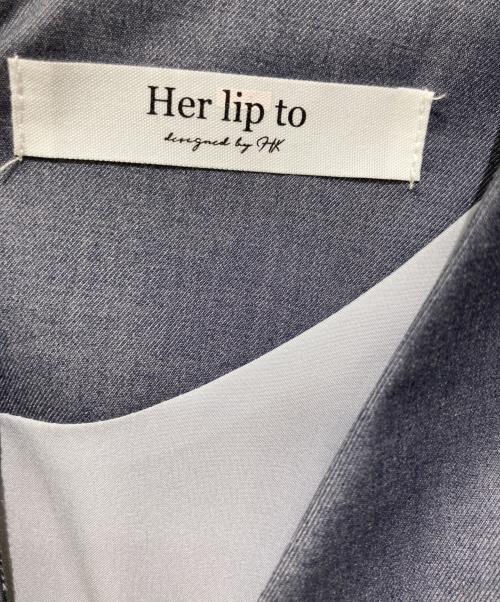 HER LIP TO（ハーリップトゥ）Her lip to (ハーリップトゥ) Asymmetrical Belted Docking Dress / アシメトリカルベルテッドドッキングワンピース グレー×ピンク サイズ:Sの古着・服飾アイテム