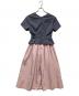 Her lip to (ハーリップトゥ) Asymmetrical Belted Docking Dress / アシメトリカルベルテッドドッキングワンピース グレー×ピンク サイズ:S：13000円