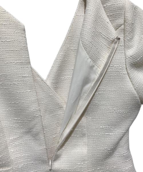 HER LIP TO（ハーリップトゥ）Her lip to (ハーリップトゥ) Asymmetrical Belted Docking Dress / アシメトリカルベルテッドドッキングワンピース ベージュ×グレー サイズ:Sの古着・服飾アイテム