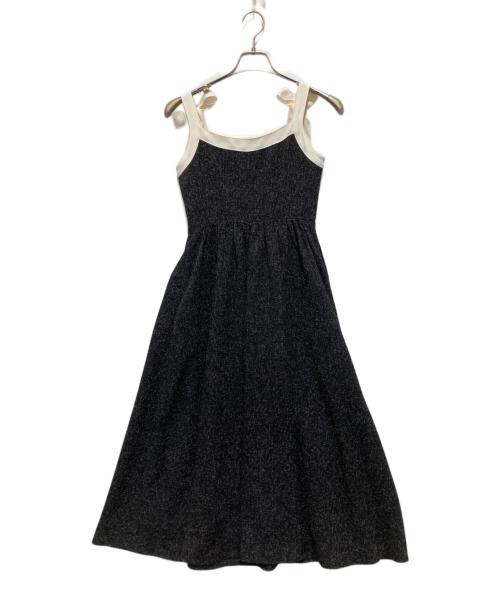 HER LIP TO（ハーリップトゥ）HER LIP TO (ハーリップトゥ) Verona Tweed Long Dress / ヴェローナ ツイード キャミロングドレス ブラック サイズ:Ｓの古着・服飾アイテム
