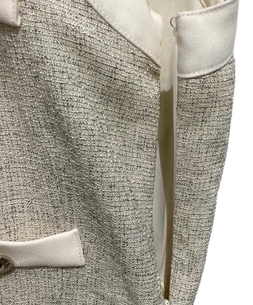 HER LIP TO（ハーリップトゥ）HER LIP TO (ハーリップトゥ) ヴェローナ ツイード キャミロングドレス ベージュ サイズ:Mの古着・服飾アイテム