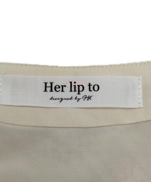 HER LIP TO（ハーリップトゥ）HER LIP TO (ハーリップトゥ) ヴェローナ ツイード キャミロングドレス ベージュ サイズ:Mの古着・服飾アイテム