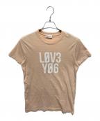 RED VALENTINOレッドヴァレンティノ）の古着「ロゴプリントTシャツ」｜ベージュ