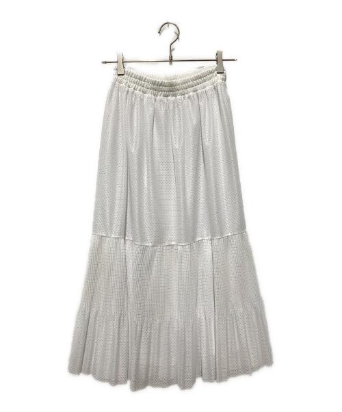 RED VALENTINO（レッドヴァレンティノ）RED VALENTINO (レッドヴァレンティノ) レーススカート ホワイト サイズ:XXSの古着・服飾アイテム