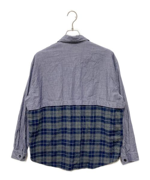 COMME des GARCONS HOMME（コムデギャルソン オム）COMME des GARCONS HOMME (コムデギャルソン オム) 25FW 綿ストライプシャツ ブルー サイズ:Mの古着・服飾アイテム