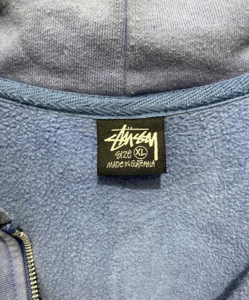 stussy（ステューシー）stussy (ステューシー) バックプリントジップパーカー パープル サイズ:XLの古着・服飾アイテム