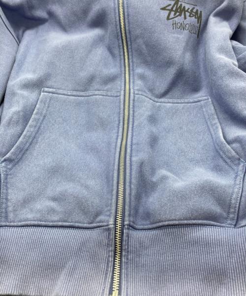 stussy（ステューシー）stussy (ステューシー) バックプリントジップパーカー パープル サイズ:XLの古着・服飾アイテム