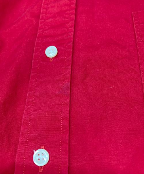 RALPH LAUREN（ラルフローレン）RALPH LAUREN (ラルフローレン) V字ポケットポニー刺繍BDシャツ レッド サイズ:L　tallの古着・服飾アイテム