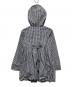 BURBERRY BLUE LABEL (バーバリー ブルー レーベル) ホース刺繍ギンガムチェックフーデッドコート ネイビー×グレー サイズ:38：11000円