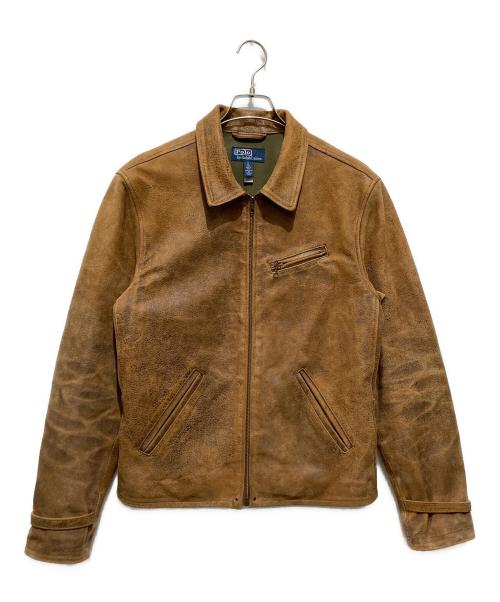 POLO RALPH LAUREN（ポロ・ラルフローレン）POLO RALPH LAUREN (ポロ・ラルフローレン) NEWS BOY / ニュースボーイ レザージャケット ブラウン サイズ:Ｓの古着・服飾アイテム
