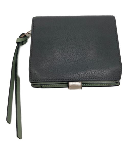 LOEWE（ロエベ）LOEWE (ロエベ) コンパクトジップウォレット グレー サイズ:OneSizeの古着・服飾アイテム