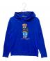 POLO RALPH LAUREN（ポロ・ラルフローレン）の古着「ポロベアプリントフーデッドカットソー」｜ブルー