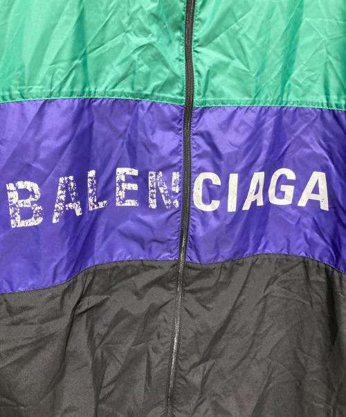 BALENCIAGA（バレンシアガ）BALENCIAGA (バレンシアガ) ロゴプリント トラック ジャケット グリーン サイズ:44の古着・服飾アイテム
