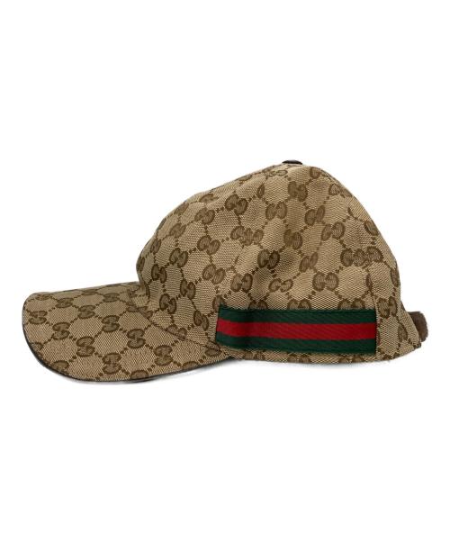 GUCCI（グッチ）GUCCI (グッチ) ベースボールキャップ GGキャンバス ベージュ サイズ:SIZE L 59の古着・服飾アイテム