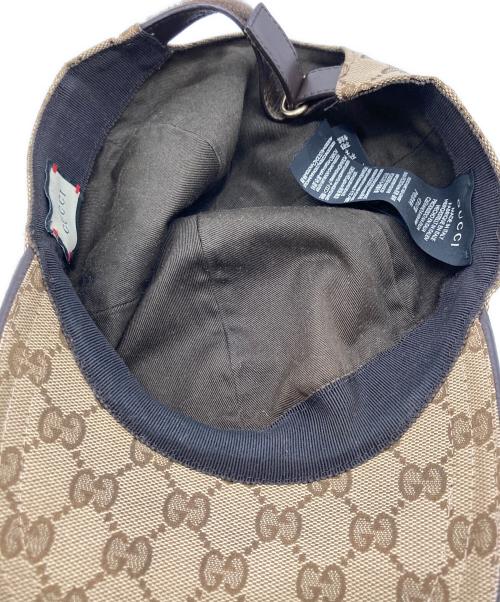 GUCCI（グッチ）GUCCI (グッチ) ベースボールキャップ GGキャンバス ベージュ サイズ:SIZE L 59の古着・服飾アイテム