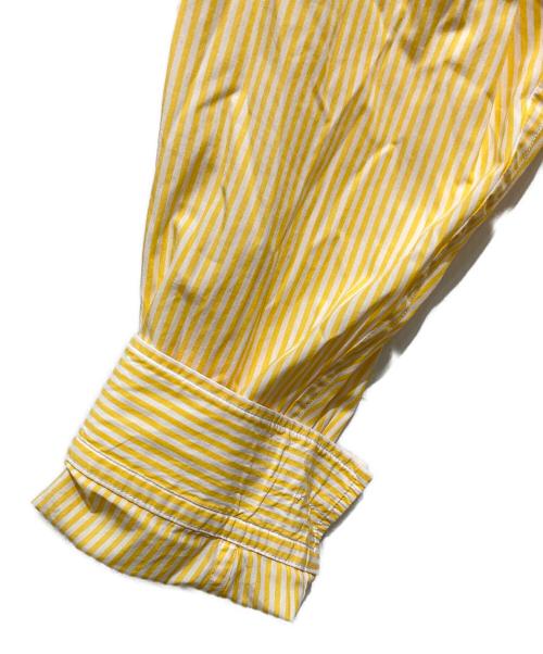BALENCIAGA（バレンシアガ）BALENCIAGA (バレンシアガ) バックロゴストライプオーバーシャツ イエロー サイズ:32の古着・服飾アイテム