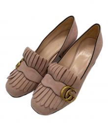 GUCCI（グッチ）の古着「GGマーモント タッセル パンプス」｜ピンク