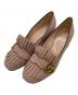 GUCCI（グッチ）の古着「GGマーモント タッセル パンプス」｜ピンク