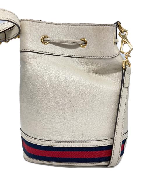 GUCCI（グッチ）GUCCI (グッチ) スモールバケットショルダーバッグ アイボリーの古着・服飾アイテム