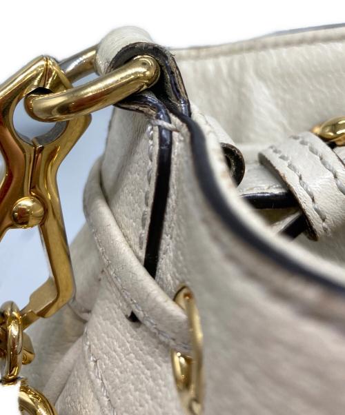 GUCCI（グッチ）GUCCI (グッチ) スモールバケットショルダーバッグ アイボリーの古着・服飾アイテム