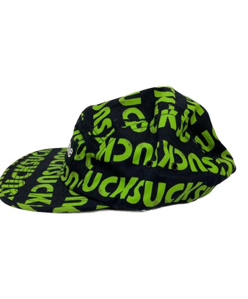 SUPREME（シュプリーム）Supreme (シュプリーム) サック キャンプ キャップ/Suck Camp Cap ブラック×グリーン サイズ:FREEの古着・服飾アイテム