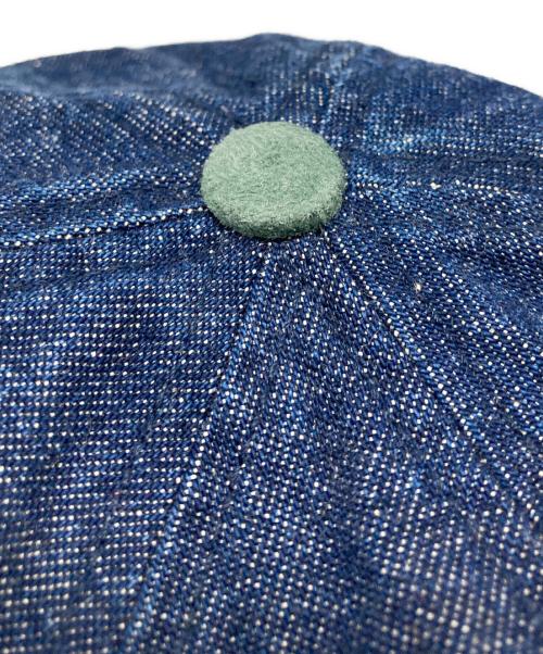SUPREME（シュプリーム）Supreme (シュプリーム) Denim Suede Compact Logo 6-Panel インディゴ×グリーン サイズ:FREEの古着・服飾アイテム