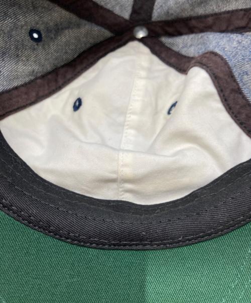 SUPREME（シュプリーム）Supreme (シュプリーム) Denim Suede Compact Logo 6-Panel インディゴ×グリーン サイズ:FREEの古着・服飾アイテム