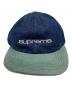 Supreme (シュプリーム) Denim Suede Compact Logo 6-Panel インディゴ×グリーン サイズ:FREE：9000円