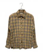 BURBERRY LONDONバーバリーロンドン）の古着「ノバチェックホース刺繍シャツ」｜ブラウン