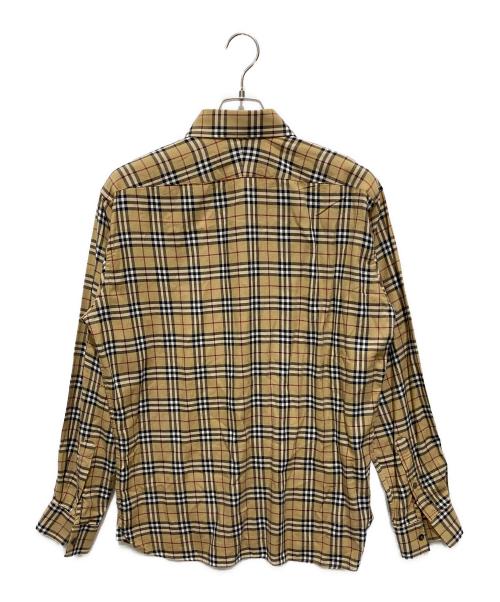 BURBERRY LONDON（バーバリーロンドン）BURBERRY LONDON (バーバリーロンドン) ノバチェックホース刺繍シャツ ブラウン サイズ:50の古着・服飾アイテム
