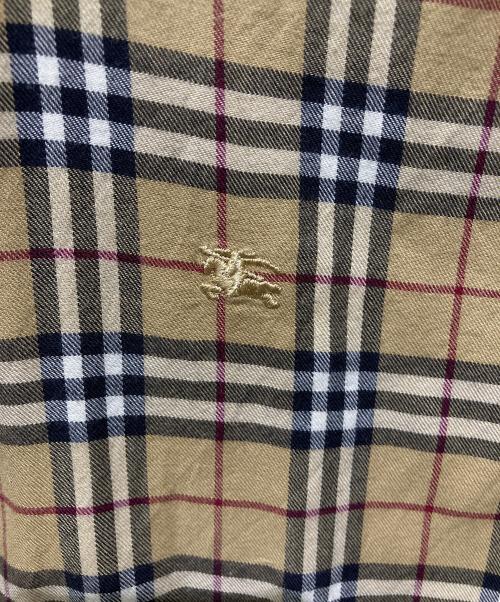 BURBERRY LONDON（バーバリーロンドン）BURBERRY LONDON (バーバリーロンドン) ノバチェックホース刺繍シャツ ブラウン サイズ:50の古着・服飾アイテム