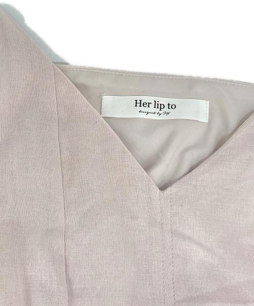 HER LIP TO（ハーリップトゥ）Her lip to (ハーリップトゥ) ブラウスワンピース ピンク サイズ:Mの古着・服飾アイテム