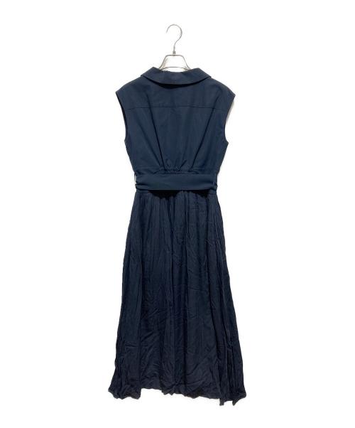 HER LIP TO（ハーリップトゥ）HER LIP TO (ハーリップトゥ) Classic Oxford Belted Dress / ノースリーブワンピース ネイビー サイズ:Mの古着・服飾アイテム