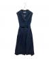 HER LIP TO（ハーリップトゥ）の古着「Classic Oxford Belted Dress / ノースリーブワンピース」｜ネイビー