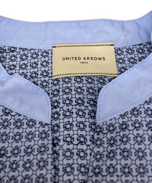 UNITED ARROWS（ユナイテッドアローズ）UNITED ARROWS (ユナイテッドアローズ) エンブロイダリー チュニック ‐ウォッシャブル‐ スカイブルー サイズ:FREEの古着・服飾アイテム