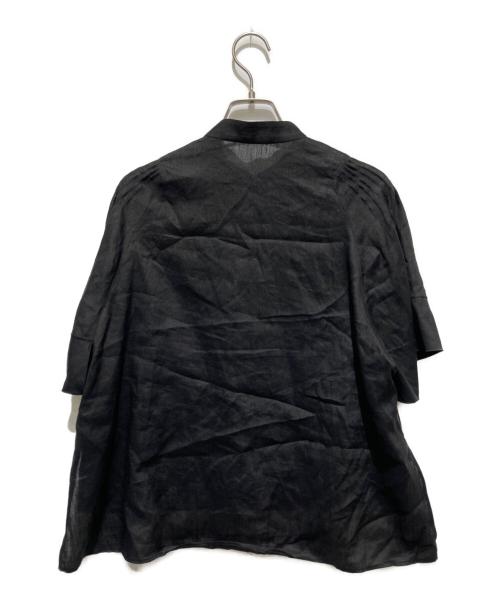 DES PRES（デ プレ）DES PRES (デ プレ) リネンラミーシルク ピンタックスリーブブラウス ブラック サイズ:FREEの古着・服飾アイテム