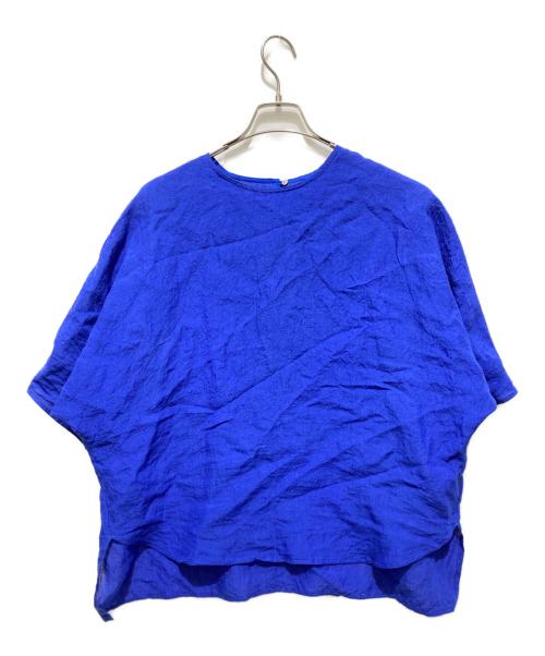 GALERIE VIE（ギャルリーヴィー）GALERIE VIE (ギャルリーヴィー) ランダムリネン クルーネックプルオーバー ブルー サイズ:FREEの古着・服飾アイテム