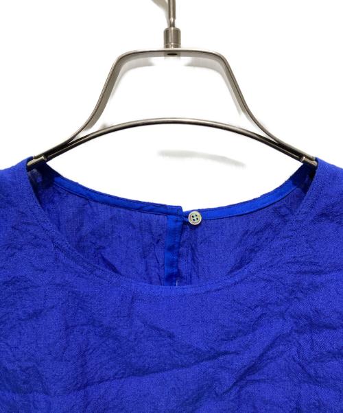 GALERIE VIE（ギャルリーヴィー）GALERIE VIE (ギャルリーヴィー) ランダムリネン クルーネックプルオーバー ブルー サイズ:FREEの古着・服飾アイテム