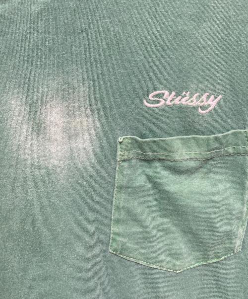stussy（ステューシー）stussy (ステューシー) フェードTシャツ グリーン サイズ:Mの古着・服飾アイテム
