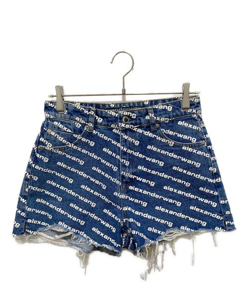 ALEXANDER WANG（アレキサンダー・ワン）ALEXANDER WANG (アレキサンダー・ワン) デニムショートパンツ ブルー サイズ:28の古着・服飾アイテム