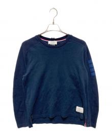THOM BROWNE. NEW YORK（トムブラウン ニューヨーク）の古着「ミラノコットン 4BAR Tシャツ」｜ネイビー