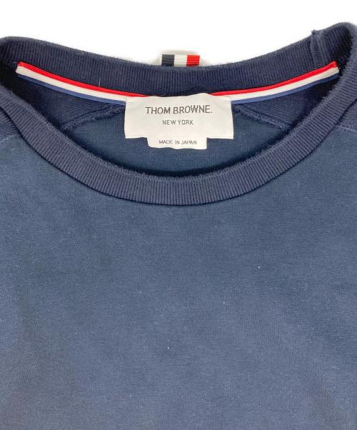 THOM BROWNE. NEW YORK（トムブラウン ニューヨーク）THOM BROWNE. NEW YORK (トムブラウン ニューヨーク) ミラノコットン 4BAR Tシャツ ネイビー サイズ:2の古着・服飾アイテム