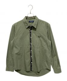 FRED PERRY（フレッドペリー）の古着「TARTAN PLACKET SHIRT」｜グリーン