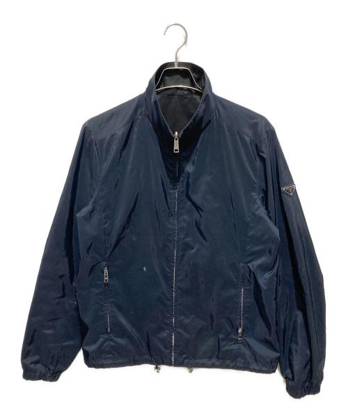 PRADA（プラダ）PRADA (プラダ) リバーシブルナイロンジャケット ネイビー サイズ:50の古着・服飾アイテム