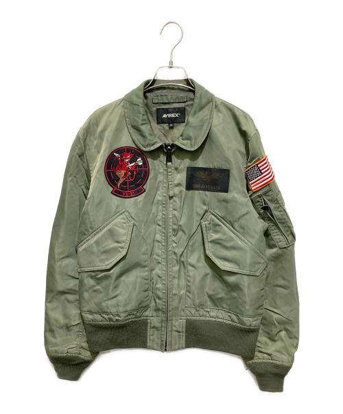 AVIREX（アヴィレックス）AVIREX (アヴィレックス) フライトジャケット カーキ サイズ:Mの古着・服飾アイテム